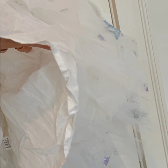 ✨ Lola + The Boys Starry Tulle Dress – White Iridescent Constellation – Size 6 - Picture 5 of 6